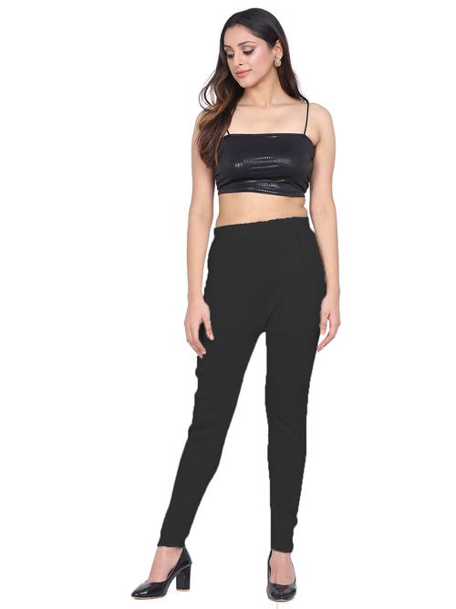 black woolen leggings free size 28  - 18072104 - Very Small Image - 1