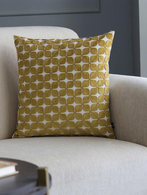 gm 16 x 16" embroidery floral green cushion cover - 18072705 - Very Small Image - 1