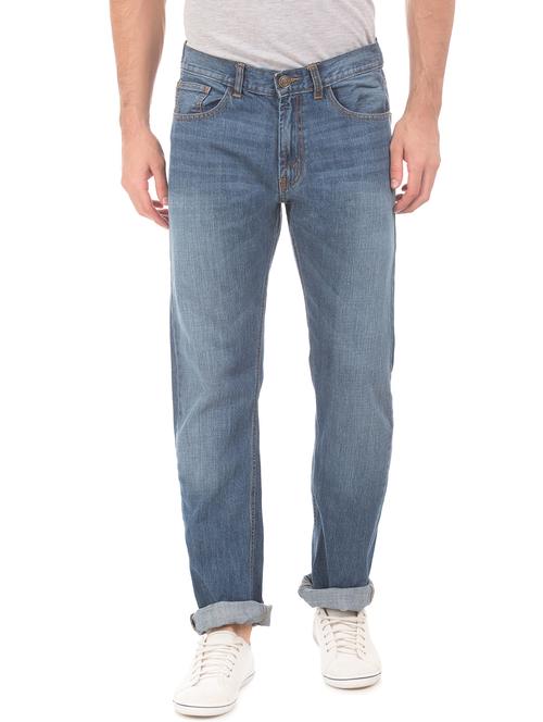 blue solid washed jean - 18073098 - Very Small Image - 1