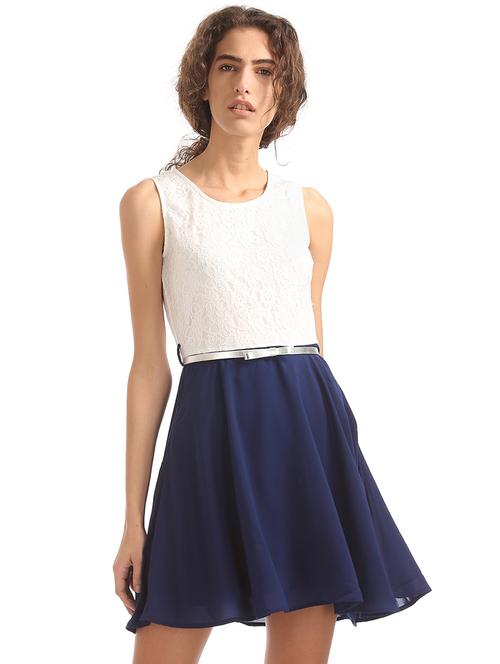 lace detail a-line dress  - 18073564 - Very Small Image - 1
