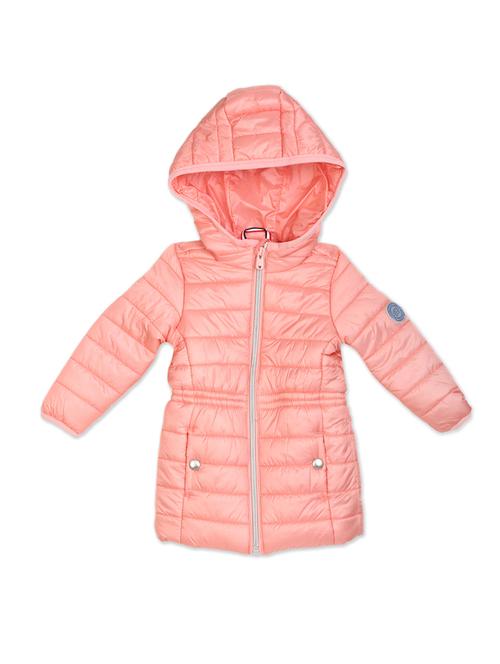 hooded neck solid jacket  - 18073997 - Very Small Image - 1