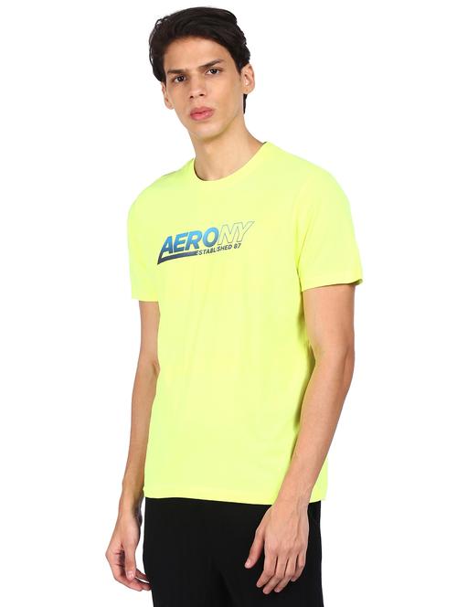 neon green chest-printed t-shirt - 18074292 - Very Small Image - 1