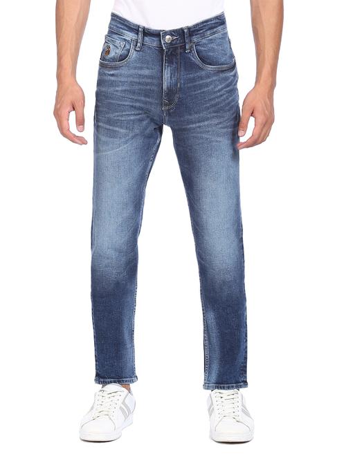 mens straight fit plain jeans - 18074688 - Very Small Image - 1