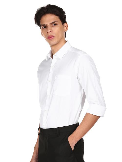 white cotton formal men's shirt - 18074823 - Very Small Image - 1
