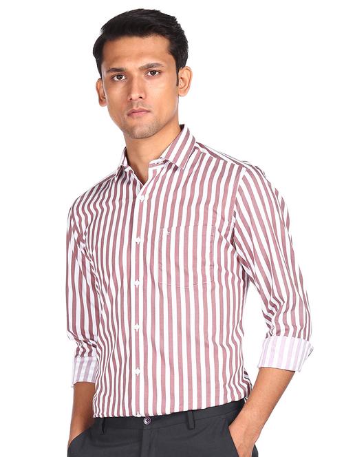 red  cotton formal men's shirt - 18074942 - Very Small Image - 1