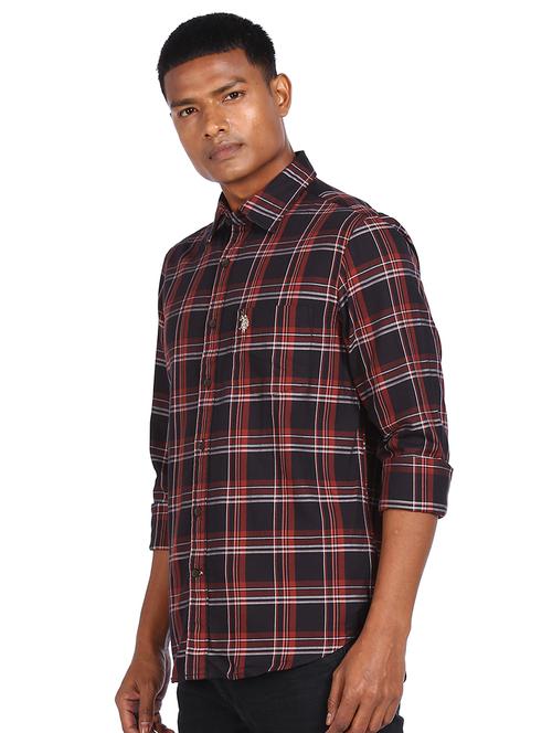 red checked casual shirt - 18075088 - Very Small Image - 1