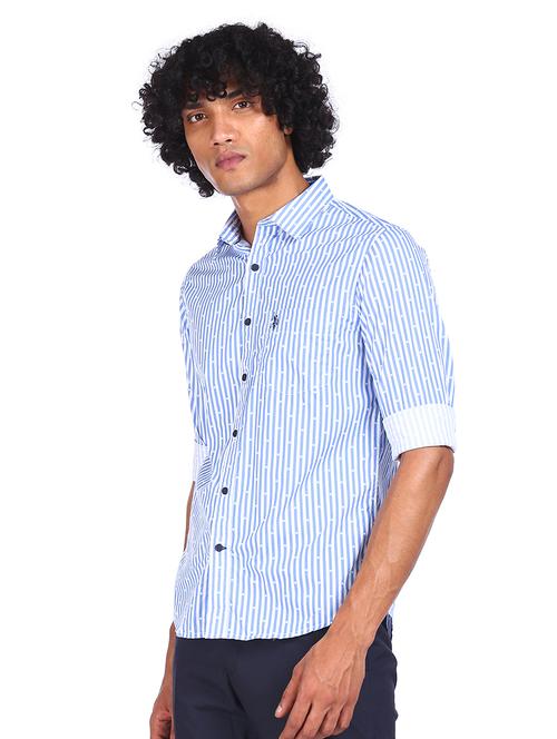 mens stripes casual shirt - 18075322 - Very Small Image - 1