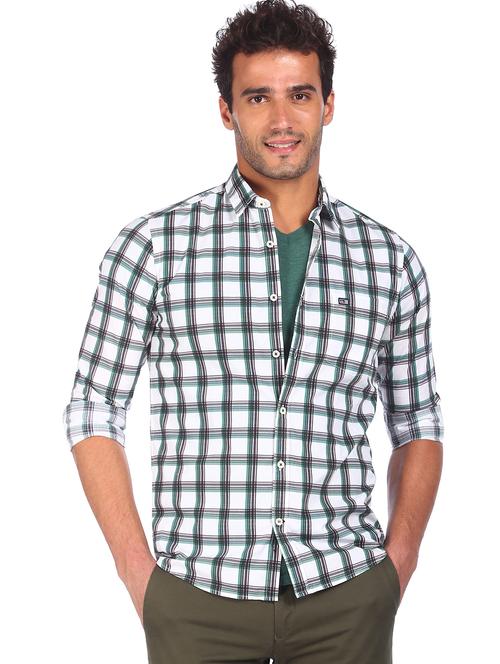 mens checks casual shirt - 18075709 - Very Small Image - 1