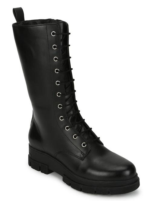 black pu calf  boots - 18076009 - Very Small Image - 1