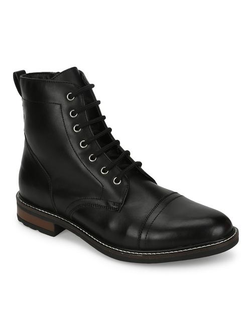 black pu lace up boots - 18076022 - Very Small Image - 1