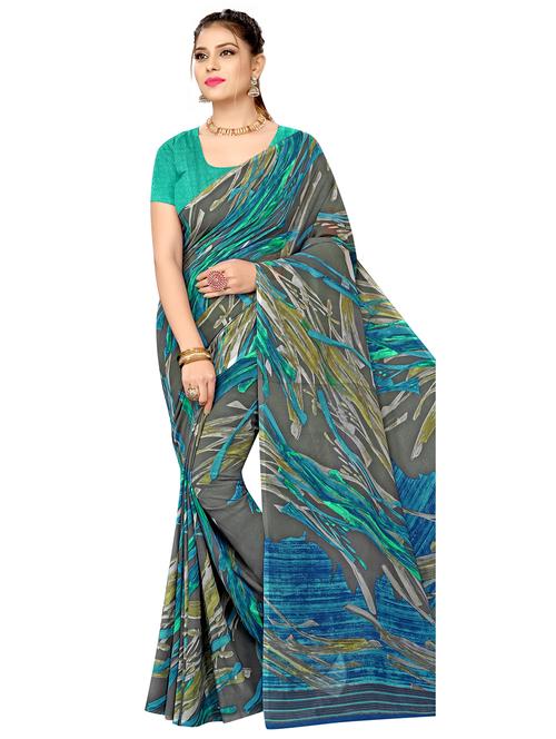 abstract printed saree  - 18076148 - Very Small Image - 1