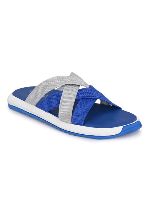 blue fabric slip on slippers - 18076180 - Very Small Image - 1