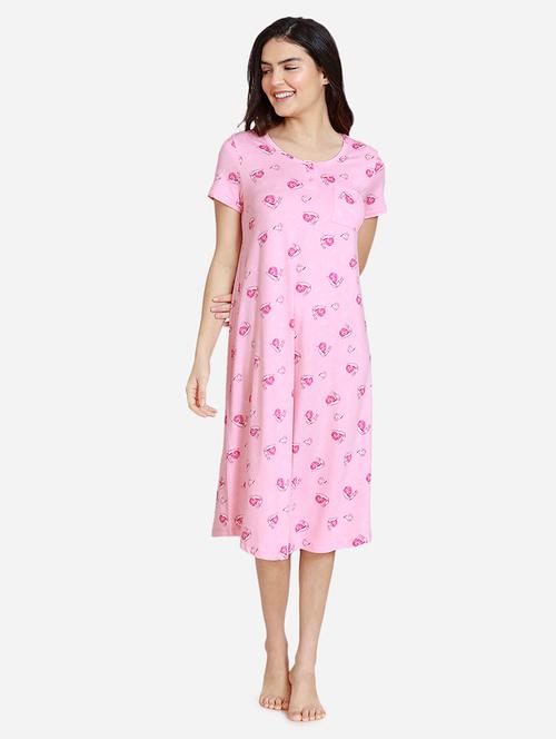round neck printed sleepshirt  - 18076589 - Very Small Image - 1