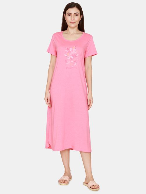 round neck printed sleepshiirt - 18076609 - Very Small Image - 1