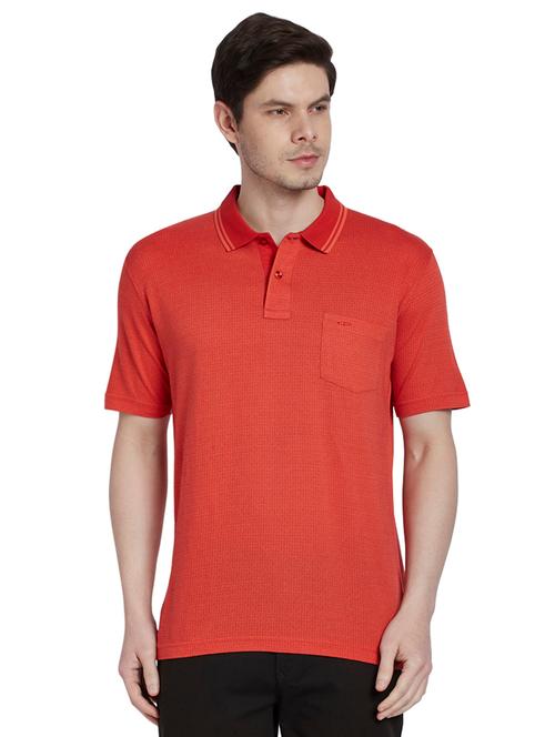 red solid polo t-shirt - 18076702 - Very Small Image - 1
