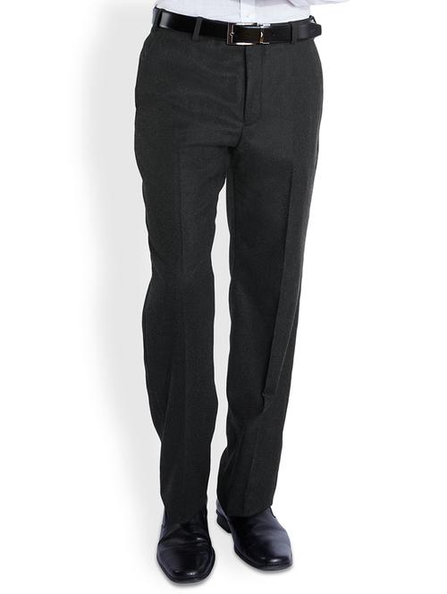 black wool pleated trousers formal - 18077358 - Very Small Image - 1