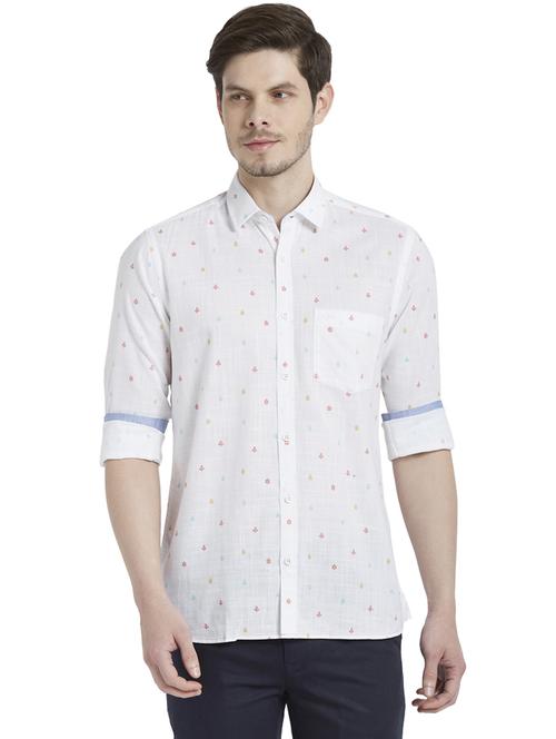 white printed casual shirt - 18077548 - Very Small Image - 1