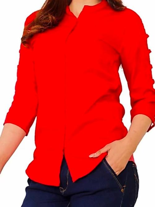 red viscose top - 18078902 - Very Small Image - 1