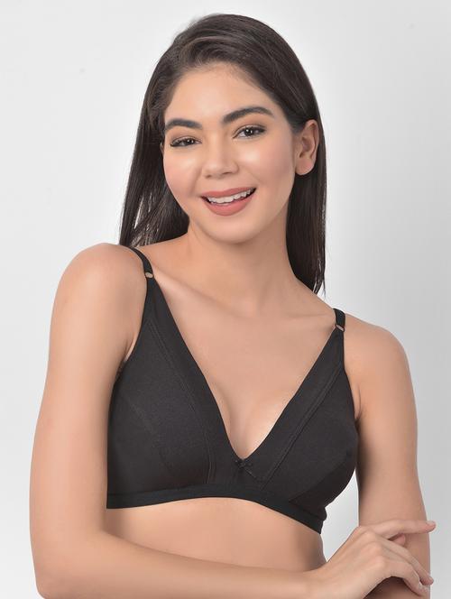 black solid plunge bra - 18080243 - Very Small Image - 1