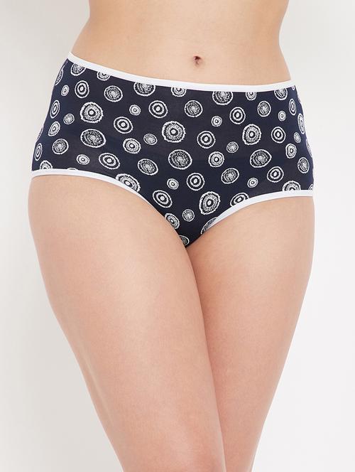 navy blue printed hipster panty - 18080271 - Very Small Image - 1