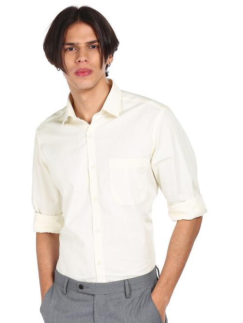 white cotton formal shirt - 18080382 - Very Small Image - 1