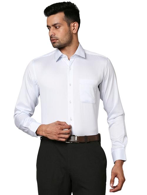 blue cotton formal shirt - 18080620 - Very Small Image - 1