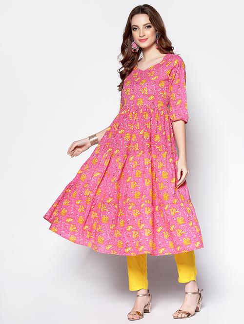 women's tiered kurta - 18081062 - Very Small Image - 1
