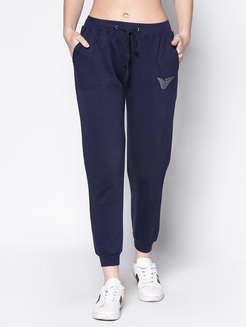 drawstring waist solid track pant - 18081105 - Very Small Image - 1