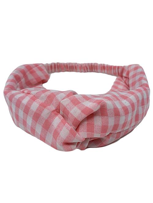 mint & oak checks the way - pink hairband for women - 18081303 - Very Small Image - 1