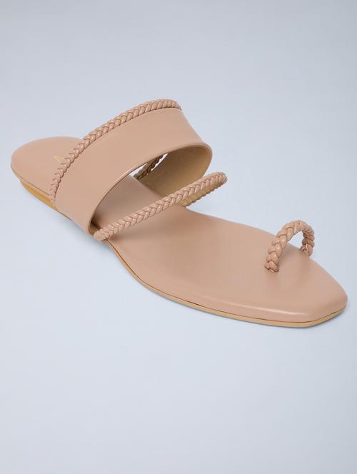 nude one toe flats - 18083676 - Very Small Image - 1