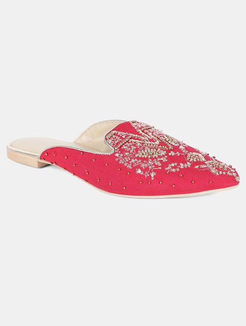 magenta slip on mules - 18083738 - Very Small Image - 1