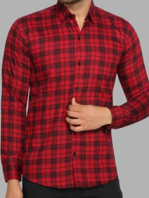red wool casual shirt - 18083870 - Very Small Image - 1