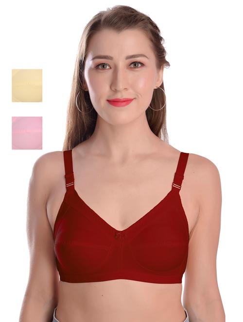 set of 3 solid minimizer bra - 18106265 - Very Small Image - 1
