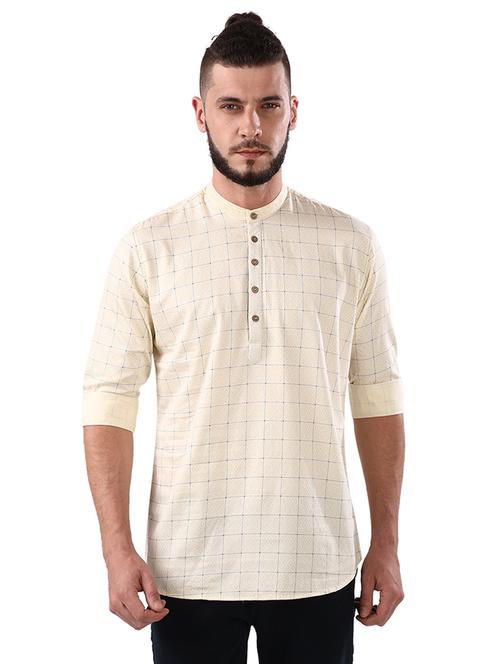 white cotton kurta - 18108239 - Very Small Image - 1