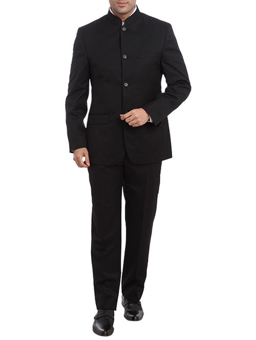 black color men's safari suit  - 18108612 - Very Small Image - 1