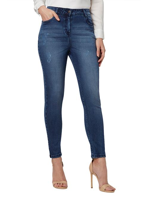 high rise stone washed jeans - 18109018 - Very Small Image - 1