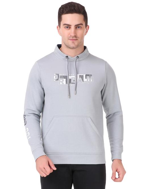 grey cotton chest print sweatshirt - 18109250 - Very Small Image - 1