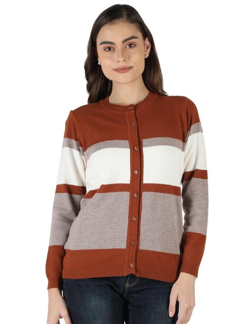 orange wool cardigan - 18110661 - Very Small Image - 1