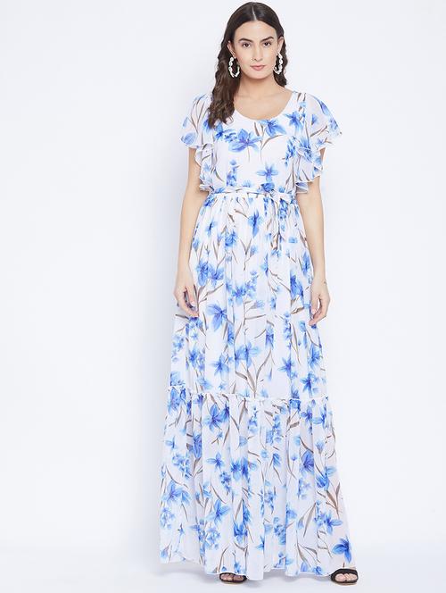 women's tiered dress floral dress - 18110830 - Very Small Image - 1