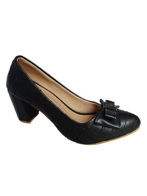 black synthetic slip on pumps - 18111454 - Very Small Image - 1