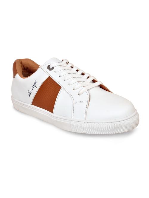 white pu lace up sneakers - 18111573 - Very Small Image - 1