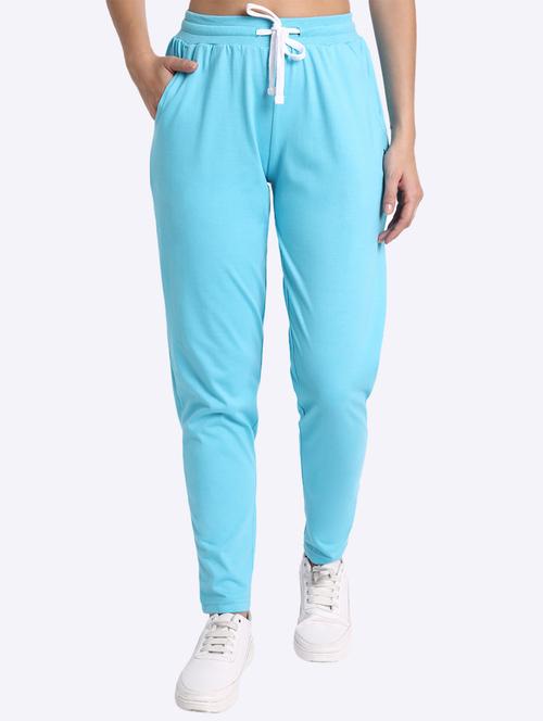 drawstring waist solid track pant - 18111601 - Very Small Image - 1