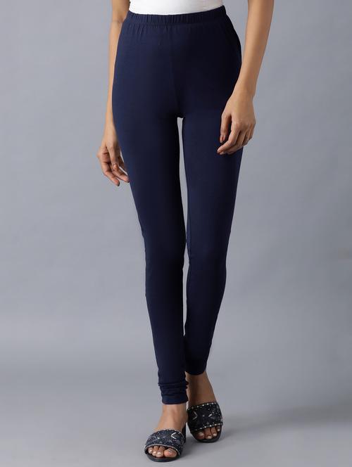 blue cotton churidar churidars & leggings - 18112069 - Very Small Image - 1