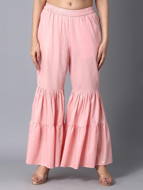 pink cotton sharara - 18112136 - Very Small Image - 1