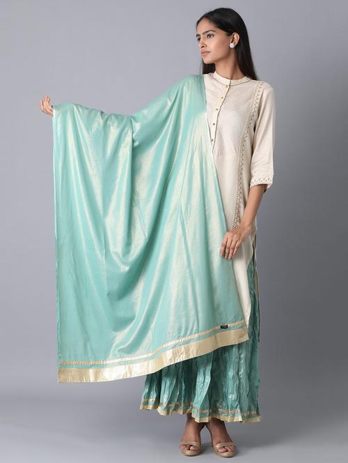 blue cotton dupatta - 18112167 - Very Small Image - 1