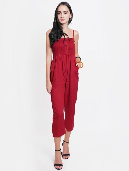 cami neck solid jumpsuit - 18113044 - Very Small Image - 1