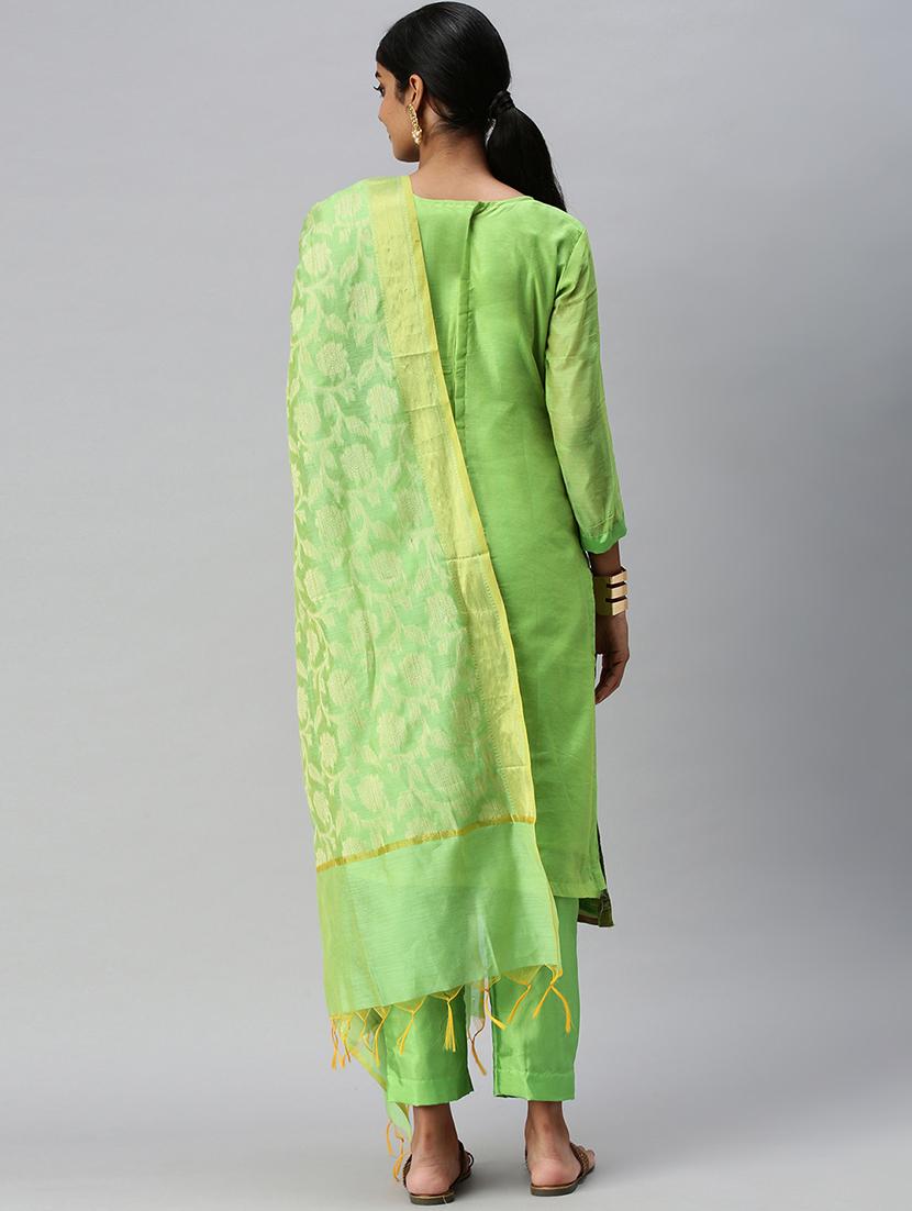 embroidered unstitched suit set - 18113080 - Standard Image - 2