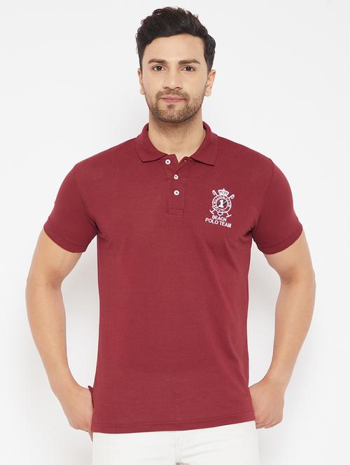 maroon polyester t-shirt - 18114066 - Very Small Image - 1