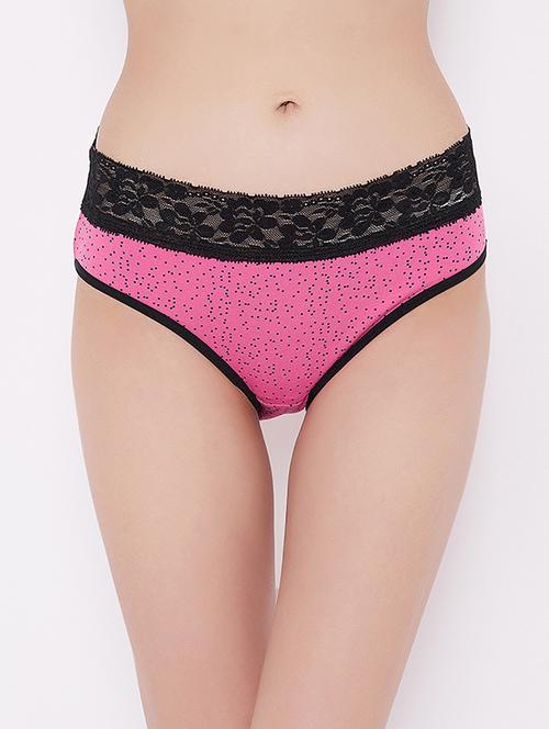 pink printed hipster panty - 18119924 - Very Small Image - 1