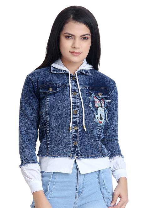 dark blue denim summer jacket - 18138358 - Very Small Image - 1